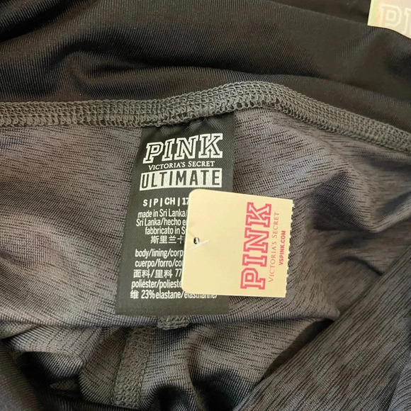 NWT! Victoria’s Secret PINK gray Heather high waist distressed leggings Small - Picture 6 of 7